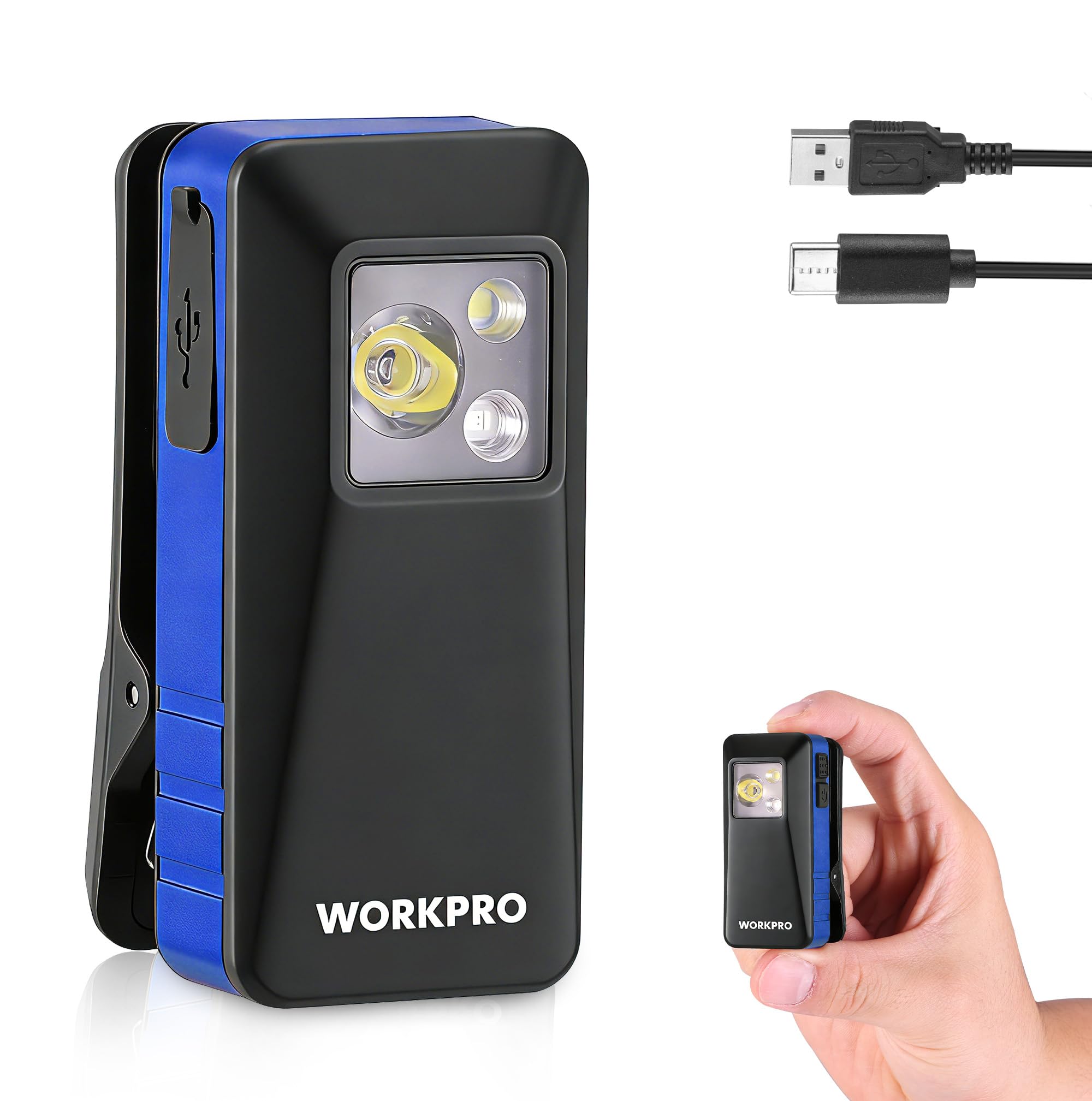 Amazon.com: WORKPRO EDC Flashlight Clip-on Light, 500 Lumens